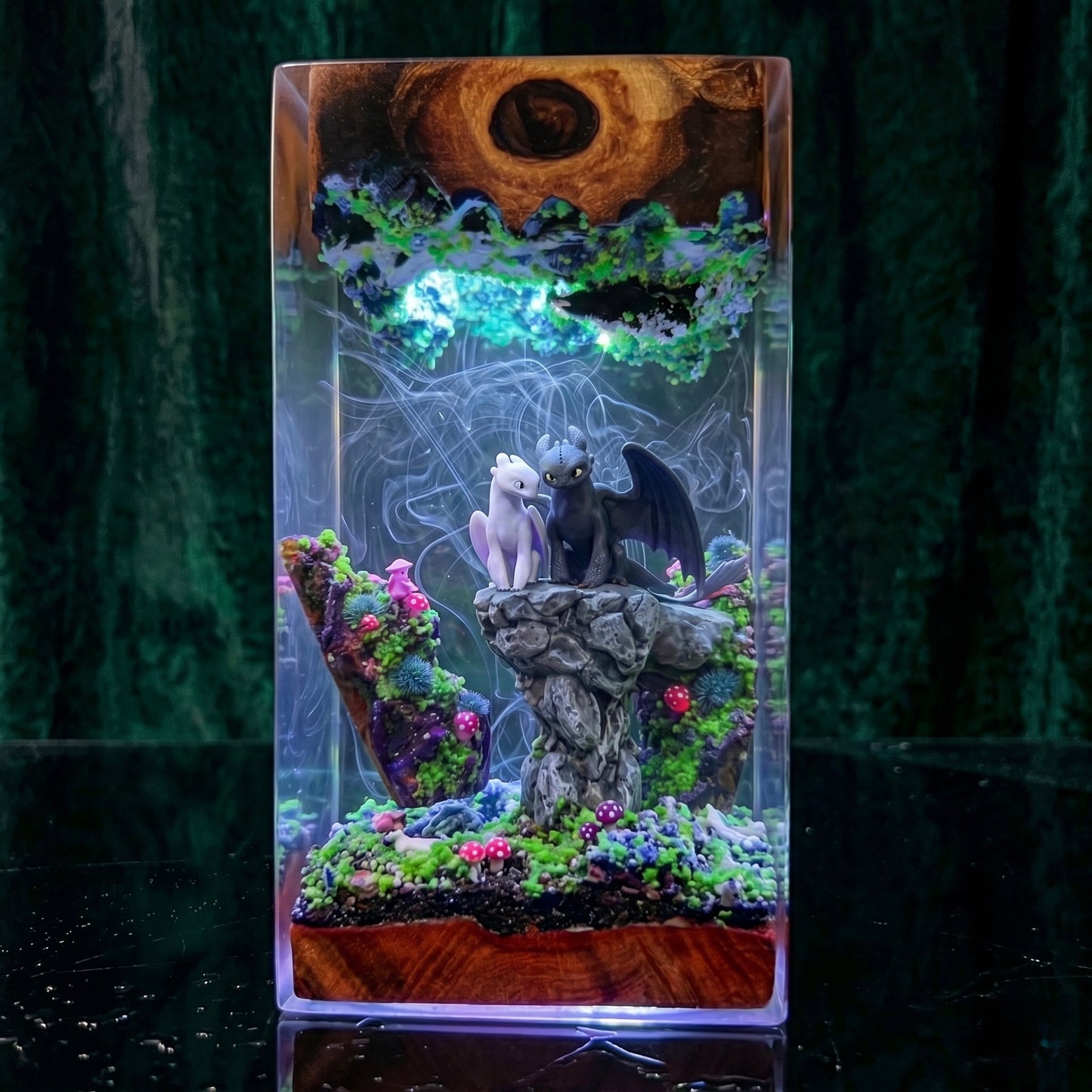 Aria’s Art™ – Lámpara de Resina Furia LED 3D