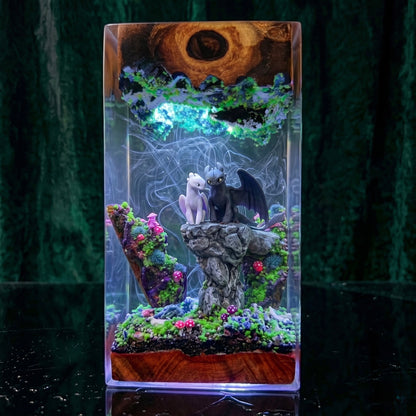 Aria’s Art™ – Lámpara de Resina Furia LED 3D