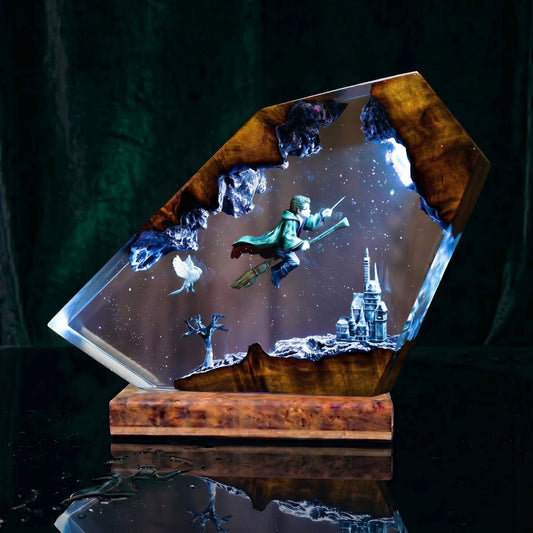 Aria’s Art™ – Lámpara de Resina Hogwarts LED 3D