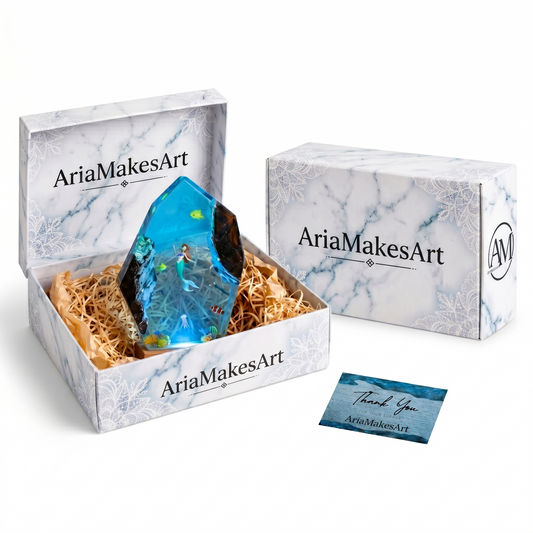 Aria’s Art™ – Lámpara de Resina Sirena LED 3D