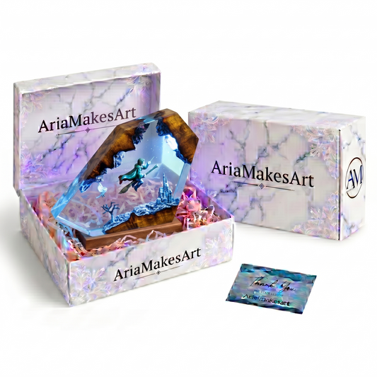 Aria’s Art™ – Lámpara de Resina Hogwarts LED 3D