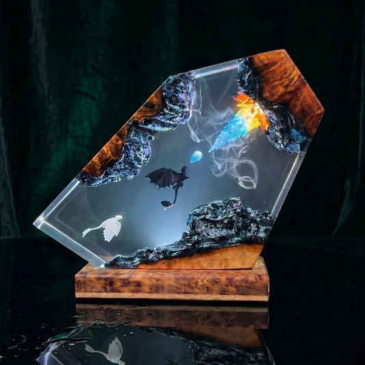 Aria’s Art™ – Lámpara de Resina Furia LED 3D