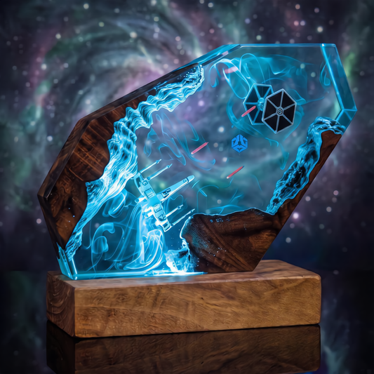 Aria’s Art™ – Lámpara de Resina Galaxy LED 3D